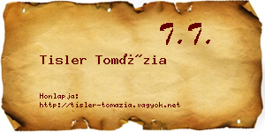 Tisler Tomázia névjegykártya